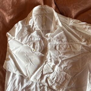 Babaton Off-White Button-Down Shirt